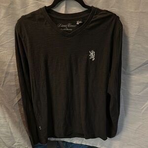 Black V-Neck Men's Shirt